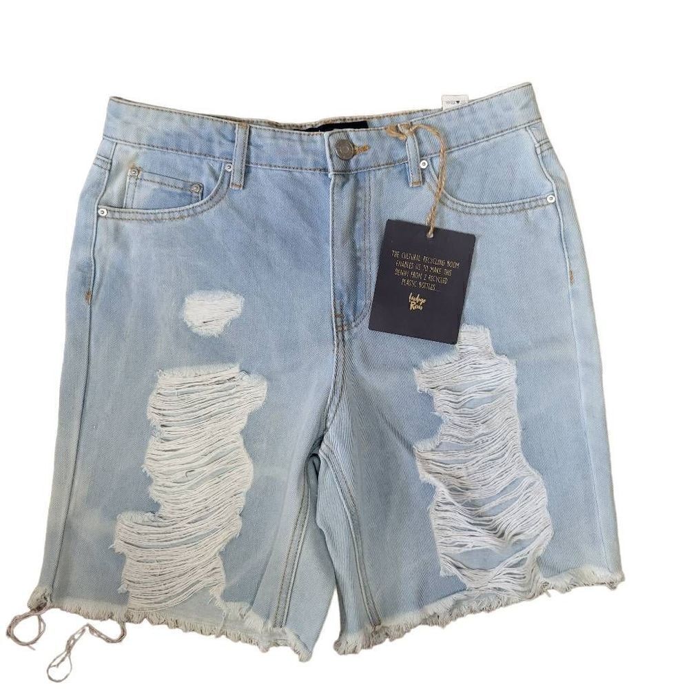 Indigo Rein distressed shorts